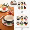 thumbnail image 3 of SKYSONIC Cute Cat Cupcake Pot Holders Trivets, 2 Pcs Heat Resistant Trivets,Halloween Doodle Cartoon Cotton Thread Weave Mats for Hot Pads Pans Pot Bowl Teapot for Kitchen Decor, 3 of 7