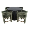thumbnail image 3 of Jofran Gwen Luxury Mid-Century Modern Five Piece Counter Height Dining Set with Upholstered Barstools, 3 of 10