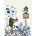 thumbnail image 2 of Fab Funky 26x32 Gold Ornate Wood Framed with Double Matting Museum Art Print Titled - Bebe-Birdhouse, 2 of 4