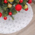 thumbnail image 5 of Falda de árbol de Navidad Falda de árbol bordada de felpa Decoraciones navideñas (90 cm), 5 of 5