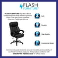 thumbnail image 4 of Flash Furniture High Back Black LeatherSoft Executive Swivel Ergonomic Office Chair with Plush Headrest, Extensive Padding and Arms, 4 of 8