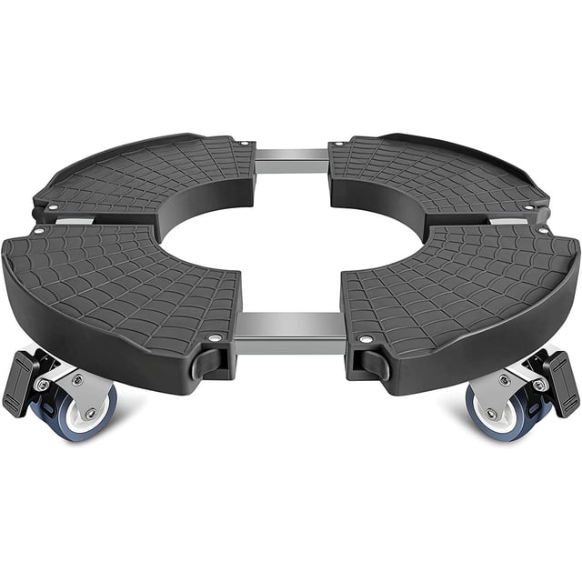 Linkax Soporte para plantas con ruedas, soporte para plantas con ruedas ajustable de 40-58 cm para macetas de exterior, plantas, base de sombrilla, bandeja con ruedas para uso en interiores