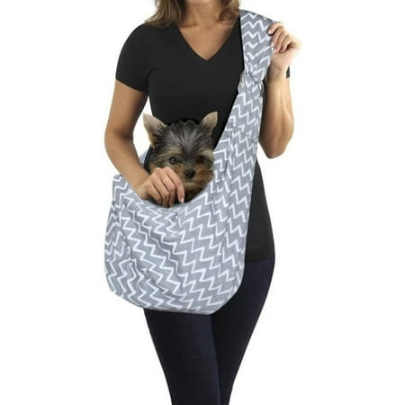 Municipal Dog Sling Carrier Bag with Hands-Free Reversible Belts  Safe Comfortable Adjustable Crossbody Shoulder Outdoor Travel Pet Tote Suitable for Small Pet Cat Puppy up to 12 lb (Blue Wave)