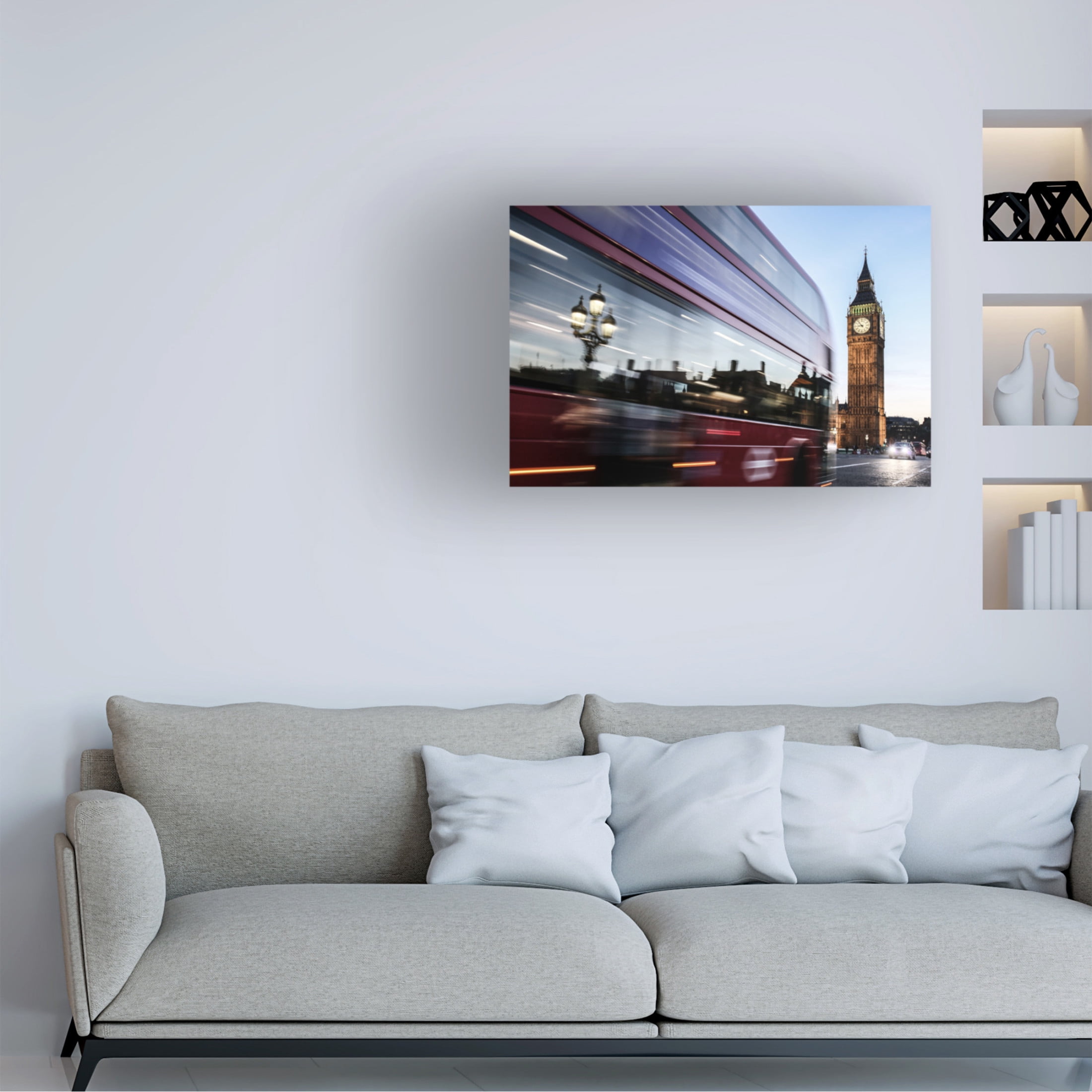 Canvas Wall Art - Mustafa Karaaslan 'Big Ben' Wall Art for Living Room, Bedroom, or Office D?cor by Trademark Fine Art - 19 x 12 Inches