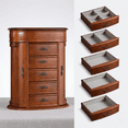 thumbnail image 6 of Hives and Honey Cari Wood Jewelry Chest for Women Jewelry Box, Walnut, 6 of 6