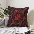 thumbnail image 2 of Velvet Decorative Throw Pillow Covers Set of 2, Soft Square Cushion Cover with Invisible Zipper Fractal Dark Spiral Vortex Printing, 18"x18", 2 of 7
