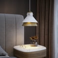 thumbnail image 2 of Avec 10 in. 1-Light Champagne Bronze White Luxe Pendant Light, 2 of 3