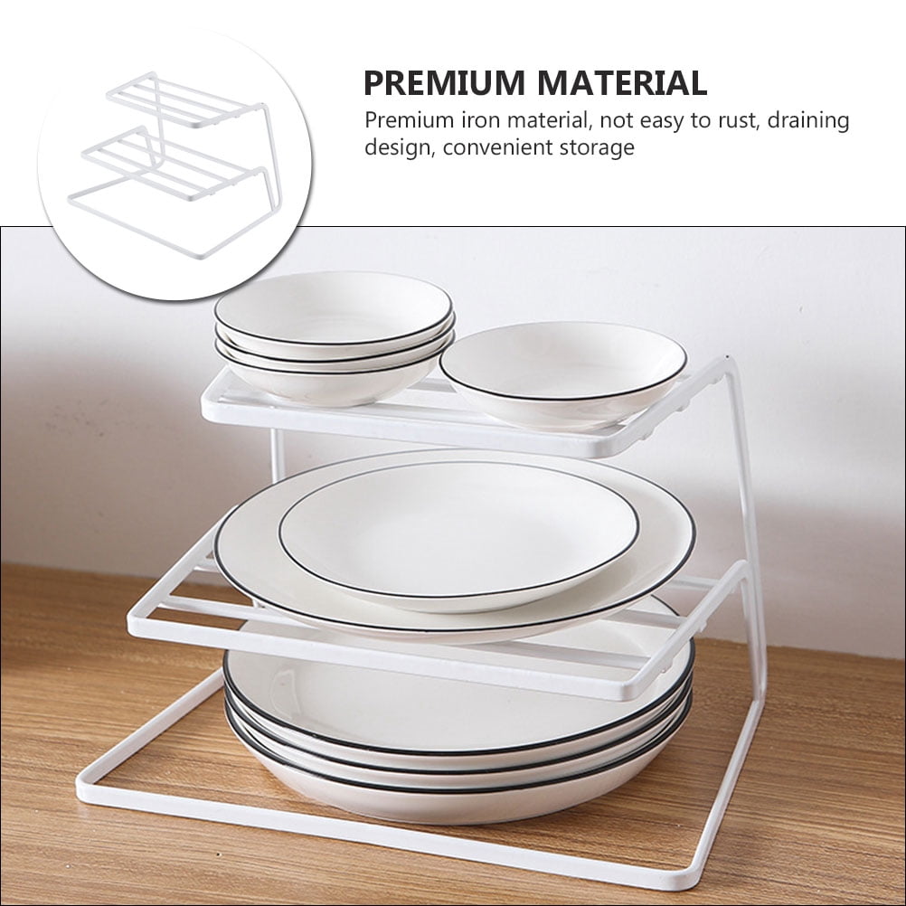 TAILTOSS 1Pc White Cutlery Drying Rack Iron Storage Holder for Kitchen with Quick Drying Feature