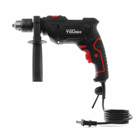 Hyper Tough 6-Amp 1/2-inch Corded Hammer Drill, Keyed Chuck, 120 Volt, 0~3000/min, Model Number TD6HD