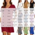 thumbnail image 3 of Aofany Women Nightgowns Soft Short Sleeve V-Neck Nightshirts Comfy Pajama T Shirt Dress Lounge Sleepwears, 3 of 7