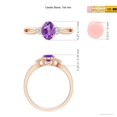 thumbnail image 4 of ANGARA Natural 0.7 Ct. Amethyst with Diamond Solitaire Ring in 14K Rose Gold for Women (Ring Size: 7.5), 4 of 9