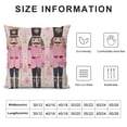 thumbnail image 6 of Acheng Pink Nutcracker Christmas Pillow Covers&nbsp;Set of 2 Modern Farmhouse Christmas Decorations Christmas Lumbar Pillows Decorative Throw Pillows Cases Winter Holiday Decor White, 6 of 6