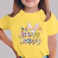 thumbnail image 2 of Manga Corta Crop Top para Niños Pascua Impresa Cuello Redondo Casual Tee 3-14 Años, 2 of 5