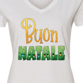 thumbnail image 4 of Inktastic Buon Natale- Christmas Tree Lights Women's V-Neck T-Shirt, 4 of 5