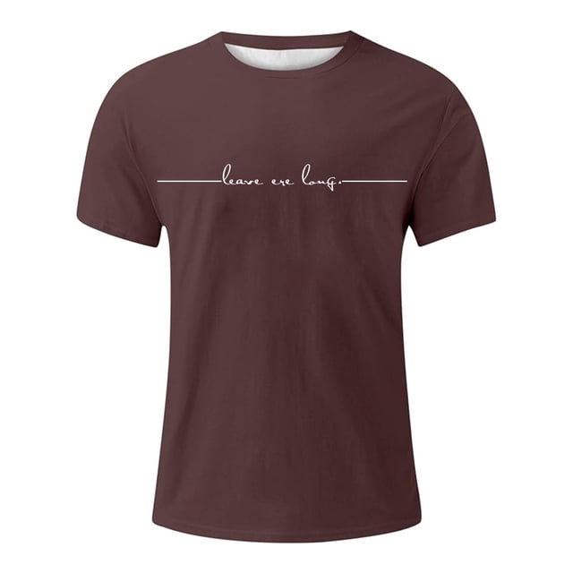 Camiseta de manga corta y cuello redondo para hombre - Poliéster, corte ajustado, diseño básico para ropa informal