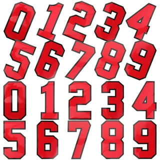 Iron on Letters and Numbers for Clothing, 24 Sheets Jersey Large Number, 8