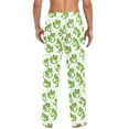 thumbnail image 4 of Cute Cartoon Green Frogs Men's Pajama Pants Cotton Long Sleepwear Lounge Pants XL, 4 of 7
