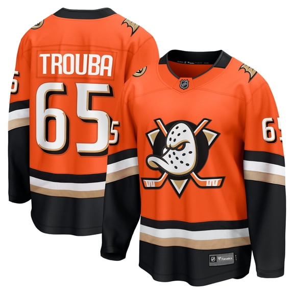 Men's Fanatics Jacob Trouba Orange Anaheim Ducks Home Breakaway Player Jersey