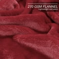 thumbnail image 6 of Howarmer Red Fuzzy Bed Blanket, Throw Twin Soft Flannel Fleece Blankets, All Season Lightweight Warm Bed Throws, 60 x 80 Inch, 6 of 7