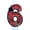 C006- Style F, variant on Halloween Themed Birthday Candle, 3.34X2.36X0.98 in Glitter Number 6 Party Candle for Decorations, Red and Black Party Decorations, Birthday Cake Decorations, Unscented Wax Candle