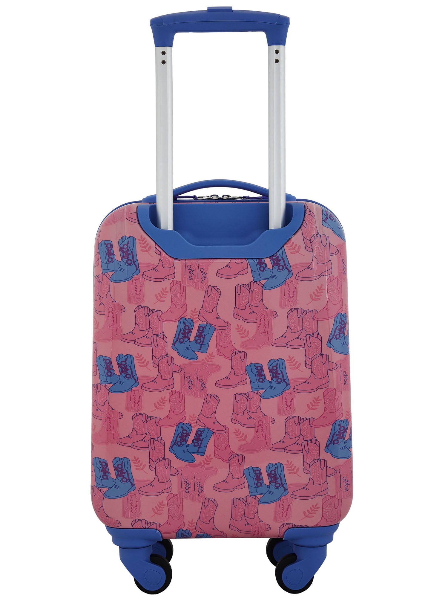 Wrangler Cowgirl Kid's 2 Piece Hard Side 4-Wheel Rolling Carry-on Luggage Set