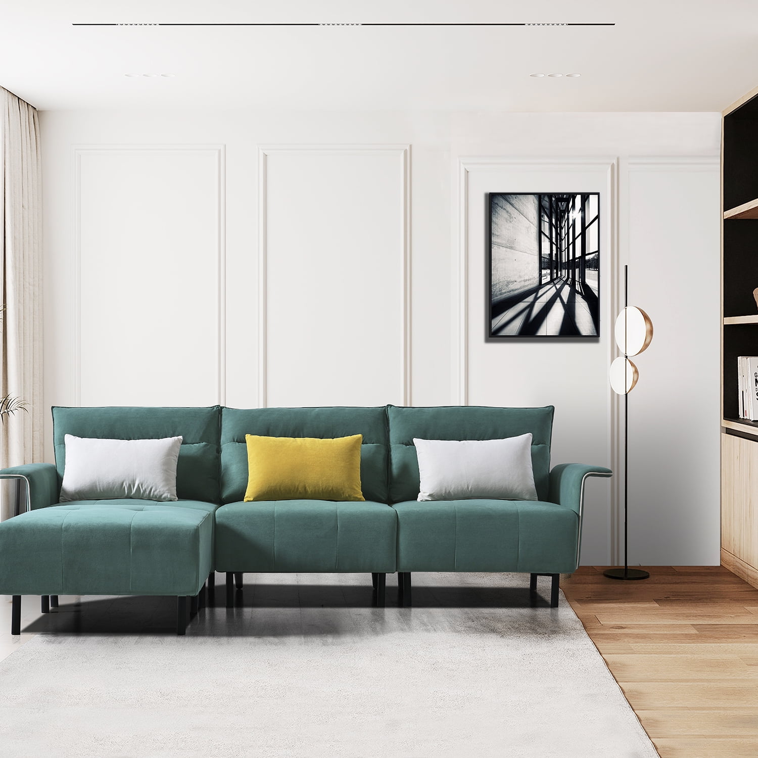 Kadyn 3-piece Modular Modern Living Room Sofa Sectional Furniture Set, Sectional Sofa for Home, Couches and Sofas for Apartment, Green Kadyn 3-piece Modular Modern Living Room Sofa Sectional Furniture Set, Sectional Sofa for Home, Couches and Sofas for Apartment, Green