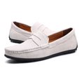 thumbnail image 3 of Men's Casual Loafers Slip On Leather Shoes Lightweight Driving Shoes Moccasins Classic Penny Loafer Flats Boat Shoes Big Size, 3 of 10