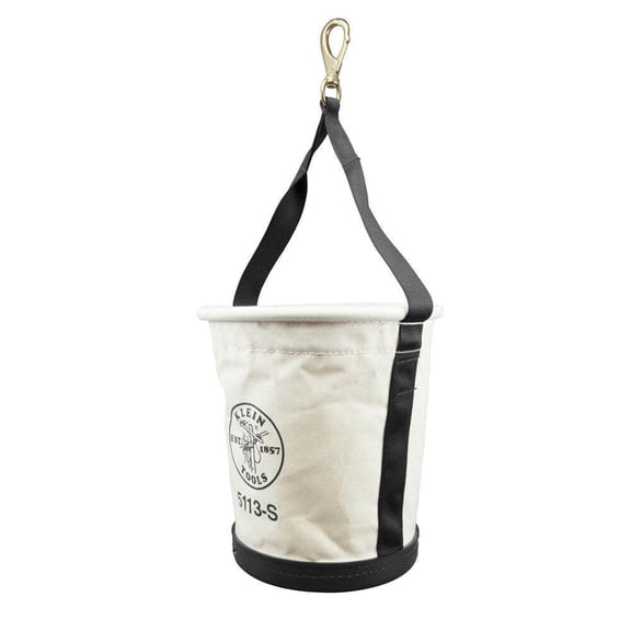 Klein Tools 5113S Tapered-Wall Bucket with Swivel Snap Hook