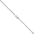 thumbnail image 2 of 14K White Gold Semi-Solid Oval Curb Id Bracelet (7 X 8.5) Made In United States dcid144w-7, 2 of 5