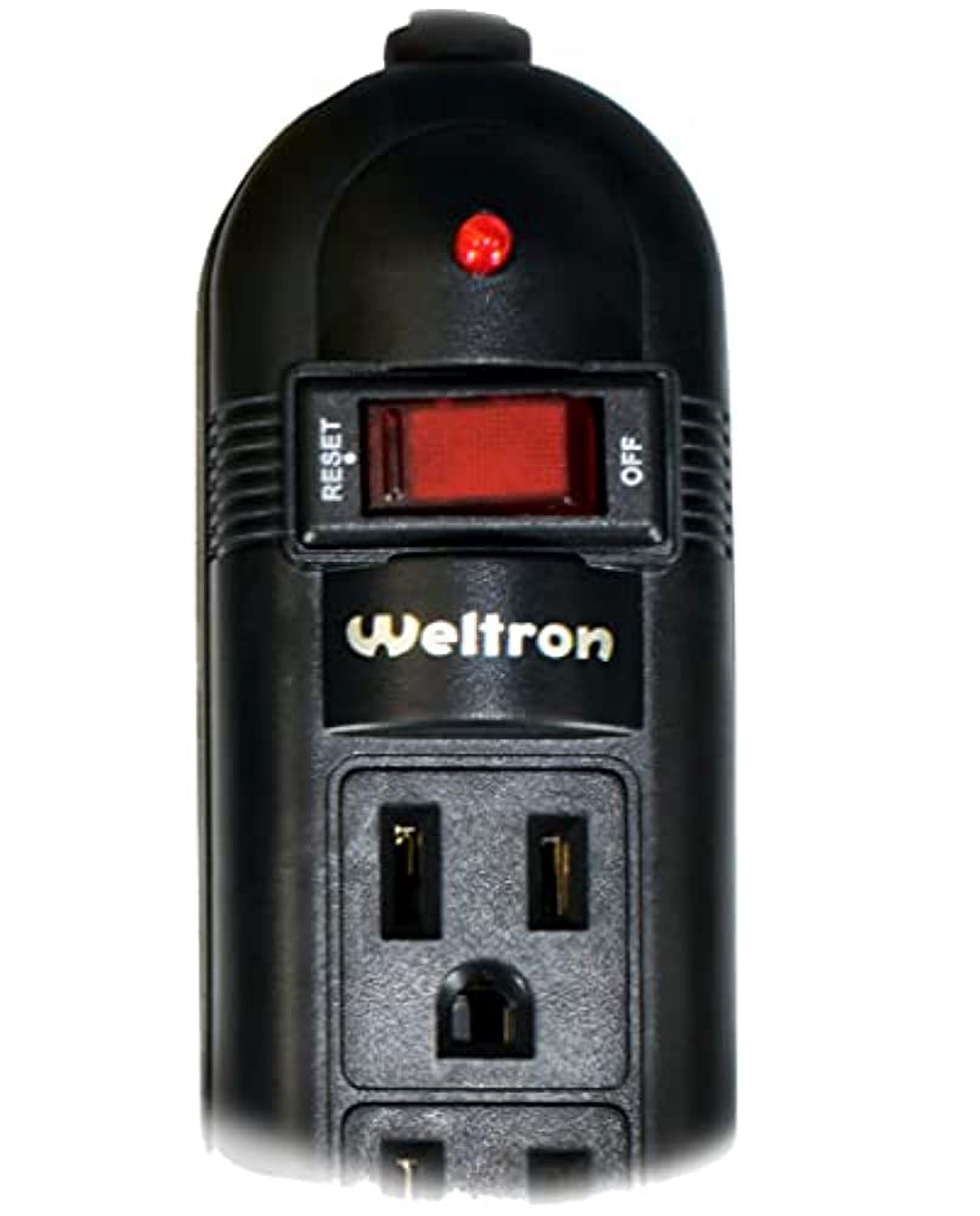 Weltron 6 Outlet Black Plastic Surge Protector w/ 20ft Cord
