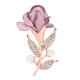 thumbnail image 1 of Broche Patrón De Rosa Perla Rhinestone Aleación Algodón Exquisito Broche Retro Para Abrigo Traje Bufanda Púrpura Claro, 1 of 5