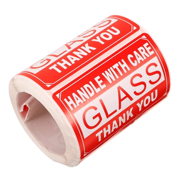 TABLZONE Red Fragile Warning Packing Labels Stickers Roll for Easy Application and High Visibility on Packages