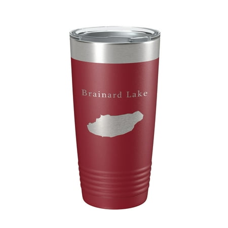 

Brainard Lake Map Tumbler Travel Mug Insulated Laser Engraved Coffee Cup Colorado 20 oz Maroon