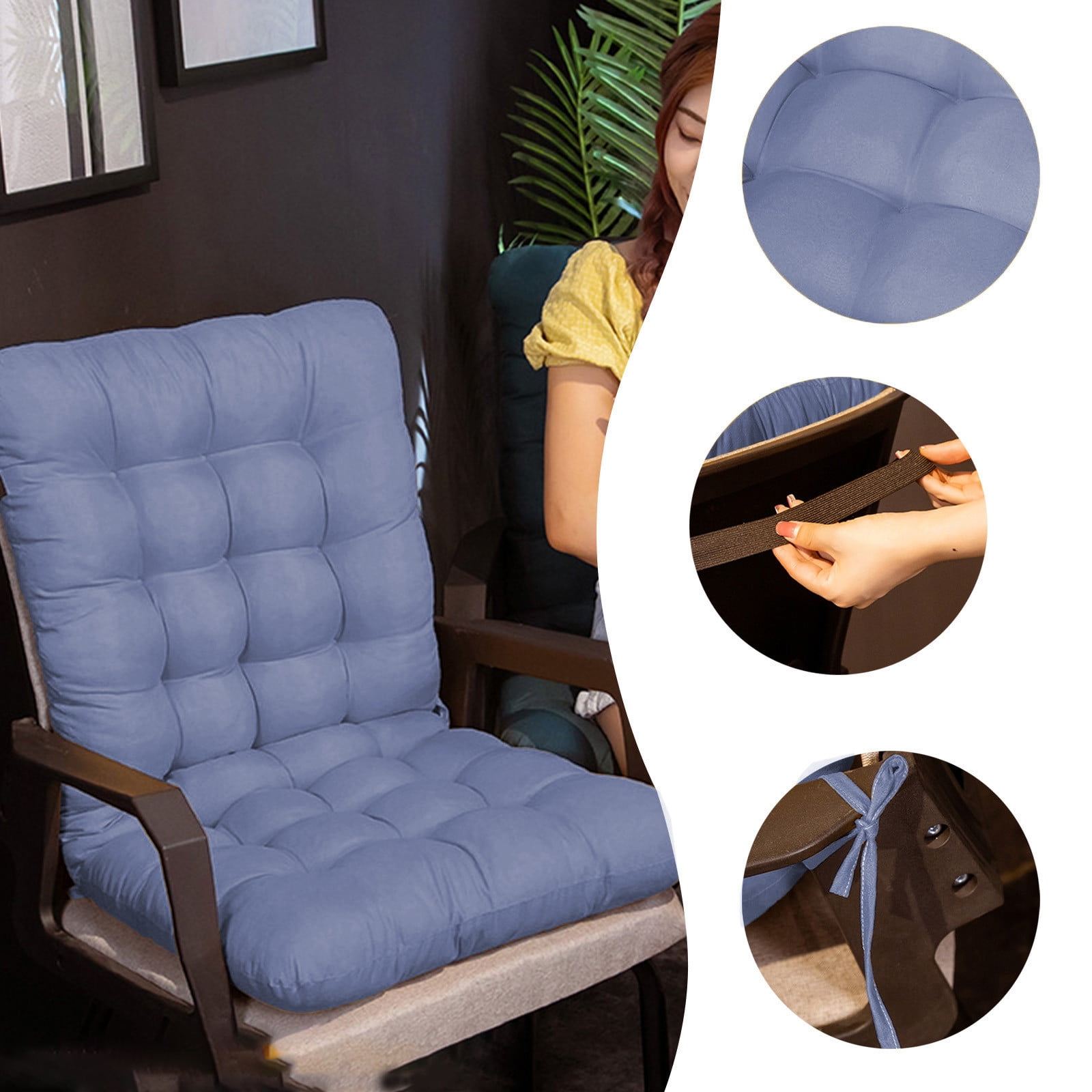 Patio Furniture Cushions, Outdoor Dining Chair Cushion, Non Slip Durable Tufted Pads, Weather-Proof, Rain-Proof, Fade Resistant Patio Cushion for Chair, Sofa, And Couch