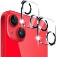 thumbnail image 1 of Camera Lens Protector for iPhone 14 / iPhone 14 Plus - Tempered Glass, Full Coverage, Anti-Scratch, Pack of 2, 1 of 5