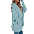 thumbnail image 2 of Oversized Open Front Female Casual Loose Knit Cardigan, 2 of 3