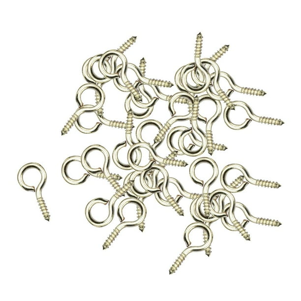 Small Tiny Mini Eye Pins Screw Eye Hooks Threaded Peg Craft 16mm