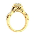 thumbnail image 2 of 3/4 Carat Diamond Halo Ring in 14K Yellow Gold - IGI Certified (Ring Size 10.75) (I1-I2 Clarity), 2 of 4
