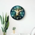 thumbnail image 4 of 14 Inch Wall Clock Battery Operated Silent Clock Decorative for Office, Kitchen, Outdoor, Living Room，Spring Tree of Life Themed with Season Nature Painting, 4 of 4