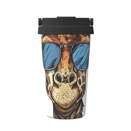 

Junzan American Giraffe Style for Stainless Steel Vacuum Insulated Tumbler - Reusable Insulated Cold Brew Iced Coffee Cup Thermos -Gifts for Women Men Him Her