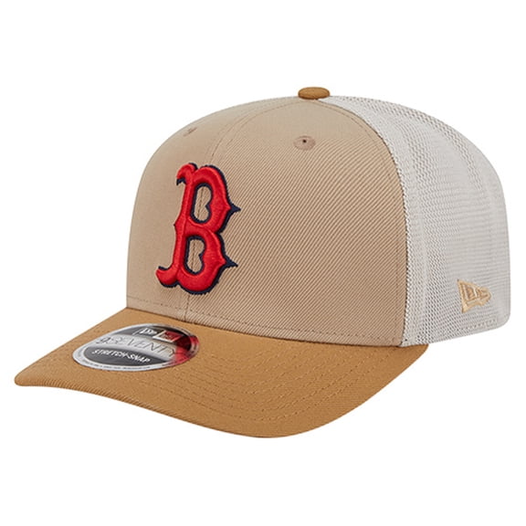 Men's New Era  Stone Boston Red Sox 9SEVENTY Trucker Adjustable Hat