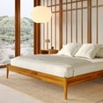 thumbnail image 7 of Twin Size | Dinkee 40x77x15in Signature Bed Frame Without Headboard, Multiple Style, Acacia Wood, Caramel, 7 of 7