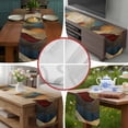 thumbnail image 5 of Burlap Table Runner 70 Inches Long, Red Blue Striped Non-Slip Kitchen Table Runners for Dining Room Everyday Use Party Table Decorations Vintage Medieval Geometric Art, 5 of 9