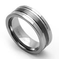 thumbnail image 2 of Men Women Tungsten Carbide Wedding Band Ring 8mm Comfort Fit Brushed Groove For Men & Women, 2 of 3