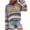 Colorful,S, M, L, variant on Trendy Hollow Out Sweaters for Women Colorful Striped Printed Pullover Sweater Long Sleeve Crewneck Crop Sweater Top