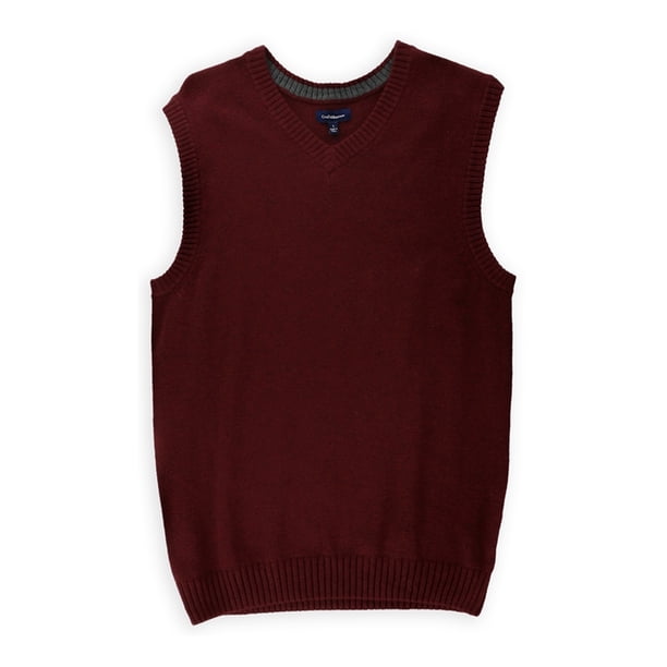 Chaleco clásico Croft&Barrow para hombre color rojo grande