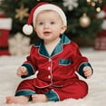 thumbnail image 5 of Family Christmas Pajamas Matching Sets Silk Satin Plus Size Casual Matching Set for Family, 5 of 10