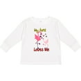 thumbnail image 3 of Inktastic My Aunt Loves Me Flamingo Boys or Girls Long Sleeve Toddler T-Shirt, 3 of 5