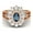 London Blue Topaz, variant on 4.03 Ctw Oval London Blue Topaz 925 Sterling Silver Rose Plated Solitaire Women Graduation Gift Ring