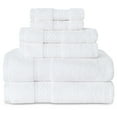 thumbnail image 1 of Gogreen White Bath Towel Sets of 6 Pieces, 2 Bath Towels 2 Hand Towels 2 Washcloths, 100% Cotton Highly Absorbent Towels for Bathroom, Gym, Hotel (White), 1 of 8